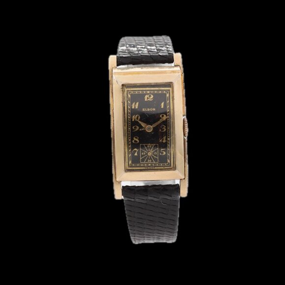 Vintage Elbon Rite Angle Style Men's Mechanical Wristwatch 88-6 Swiss 10k RGP - Picture 1 of 4